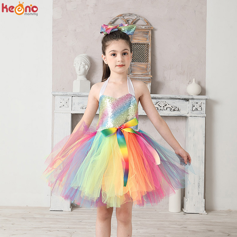 Glitter Tablecloth - Tęczowe cekiny dziewczęca spódniczka księżniczki Tutu