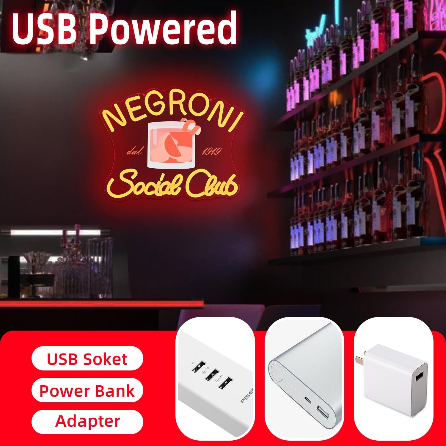 Neonowy znak „Negroni Social C – Neon Sign Party recenzja i cena