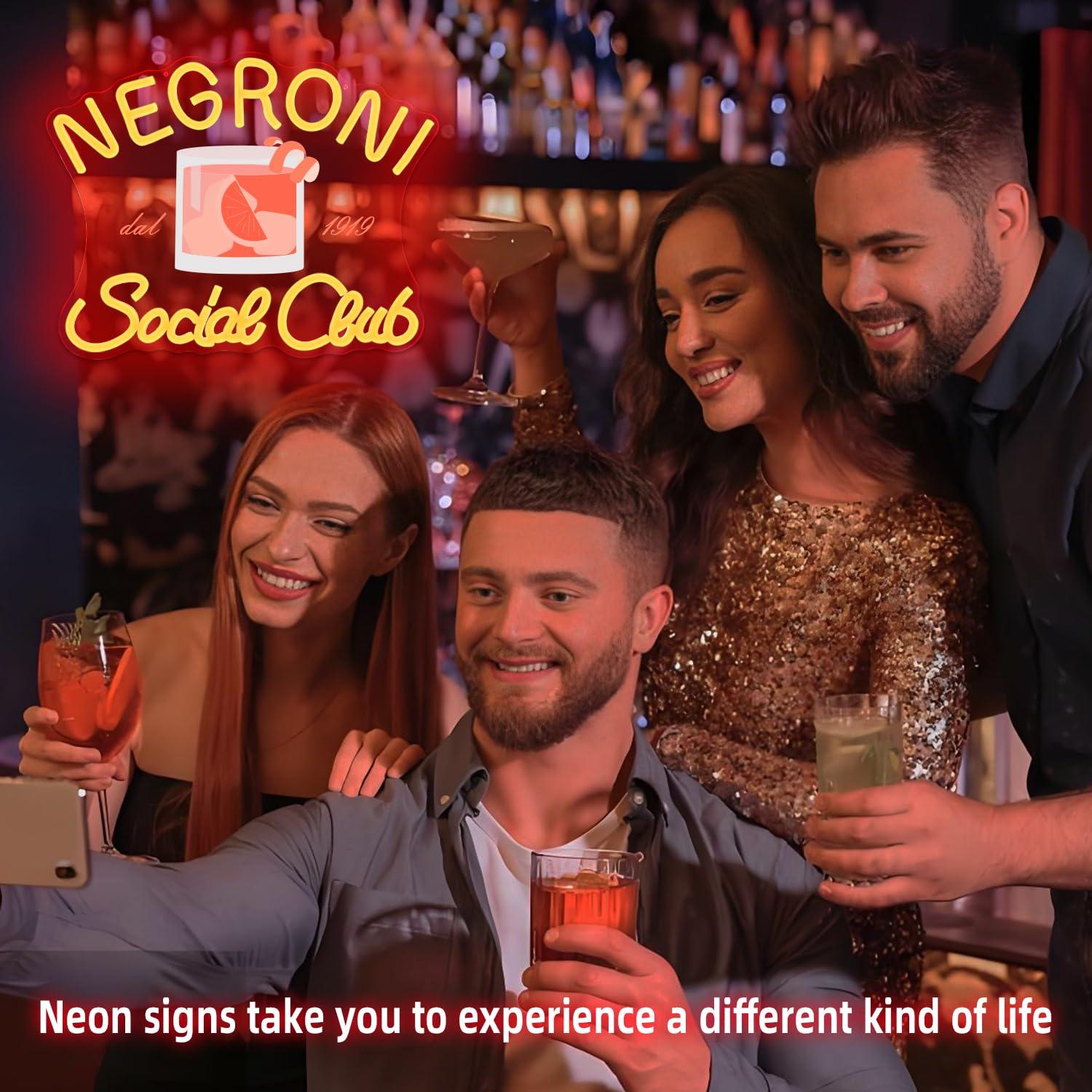 Neonowy znak „Negroni Social C – Neon Sign Party recenzja i cena