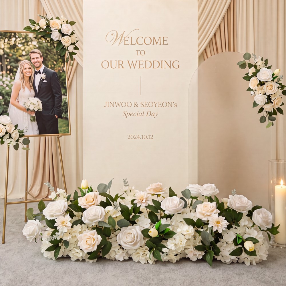 Uflower Róża Zielona Girlanda  – Flower Wall Panel recenzja i cena